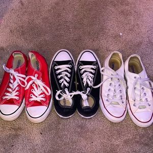 Gently used low-top converse.